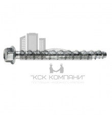 Анкерный шуруп SORMAT S-CS HEX по бетону с шестигранной головкой оцинкованная сталь, 6x30/1 мм