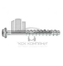 Анкерный шуруп SORMAT S-CSA HEX по бетону с шестигранной головкой шлиц TORX оцинкованная сталь, 6x60/5/20 мм