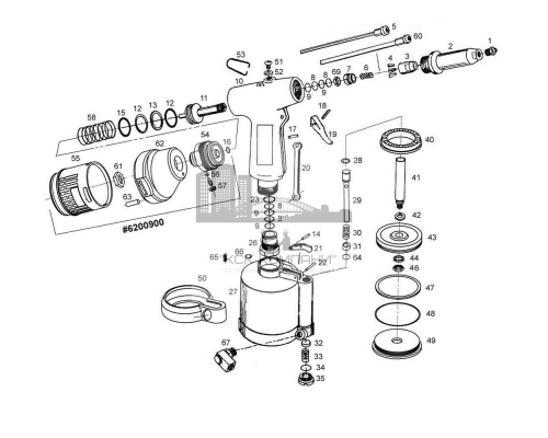 Гидропневматический заклепочник SARIV для установки комбинированных заклепок малого диаметра, 2.4-4.8 мм