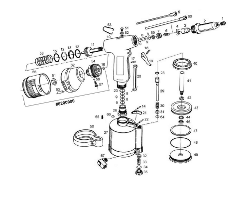 Гидропневматический заклепочник SARIV для установки комбинированных заклепок малого диаметра, 2.4-4.8 мм