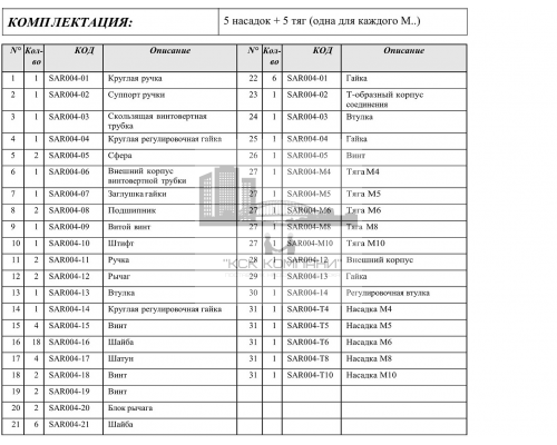 Заклепочник механический двуручный SARIV для установки вытяжных гаечных заклепок, M4-M10