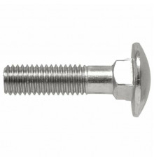Болт мебельный DIN 603 с увеличенной полукруглой головкой и квадратным подголовком (оцинкованная сталь), M8x120 мм