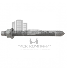 Шпилька SORMAT VKS для химических анкеров с шестигранной головкой и заточкой 2x45° оцинкованная сталь, M10x130/20 мм