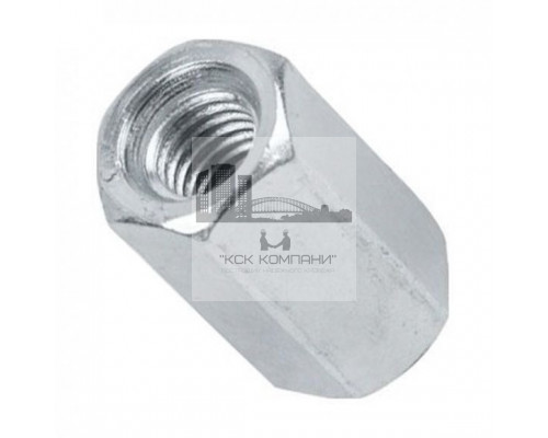 Гайка соединительная ИЭК оцинкованная сталь, M6