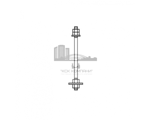 Болт фундаментный с анкерной плитой ГОСТ 24379.1-80 Тип 2.1 сталь без покрытия, M24x650 мм  купить в Москве