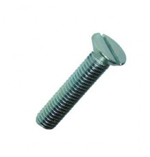 Винт DIN 963 с потайной головкой и прямым шлицем с полной резьбой оцинкованная сталь класс прочности 4.8-5.8, M4x20 мм