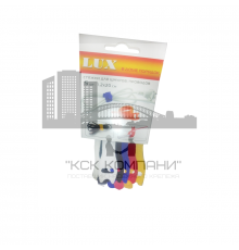 Стяжка-липучка многоразовая нейлоновая для шнуров и проводов 5 цветов (5 шт./уп.), 1.2x200 мм