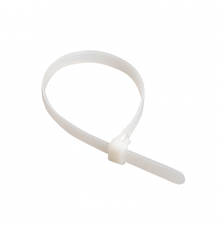 Хомут нейлоновый белый IEK с внутренним зубчатым зацеплением, 3.6x150 мм (50 шт.)