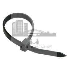 Хомут нейлоновый черный IEK с внутренним зубчатым зацеплением, 3.6x100 мм