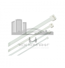 Хомут морозостойкий IEK Хкм с внутренним зубчатым зацеплением полиамидный (белый), 2.5x80 мм