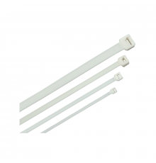 Хомут морозостойкий IEK Хкм с внутренним зубчатым зацеплением полиамидный (белый), 7.6x200 мм