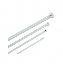 Хомут IEK Хку со стальным замком с внутренним зубчатым зацеплением полиамидный (белый), 3.6x370 мм