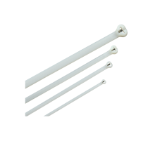 Хомут IEK Хку со стальным замком с внутренним зубчатым зацеплением полиамидный (белый), 4.8x200 мм