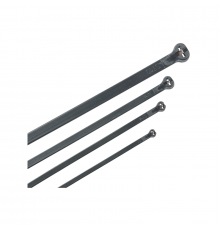 Хомут IEK Хку со стальным замком с внутренним зубчатым зацеплением полиамидный (черный), 4.8x250 мм