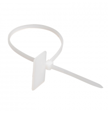 Хомут нейлоновый с площадкой IEK ХП2 с внутренним зубчатым зацеплением, 3x200 мм