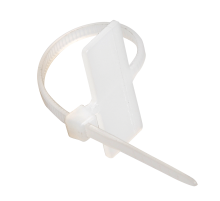 Хомут нейлоновый с площадкой IEK ХП2 с внутренним зубчатым зацеплением, 2.5x100 мм