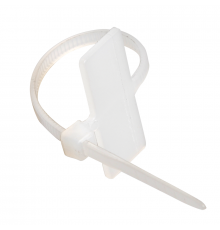 Хомут нейлоновый с площадкой IEK ХП2 с внутренним зубчатым зацеплением, 2.5x100 мм