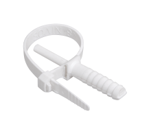 Хомут дюбельный IEK ХД с внутренним зубчатым зацеплением (полиамид), 7x150 мм (белый)