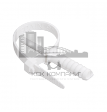 Хомут дюбельный IEK ХД с внутренним зубчатым зацеплением (полиамид), 7x150 мм (белый)