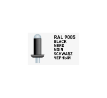 Заклепка вытяжная окрашенная SARIV алюминий - оцинкованная сталь (RAL 9005), 3.2x8 мм