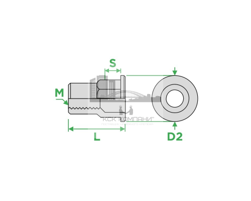 Заклепка гаечная вытяжная полушестигранную SARIV оцинкованная сталь (стандартный бортик), M8x17 мм