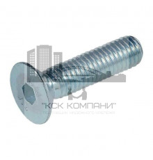 Винт DIN 7991 с потайной головкой и внутренним шестигранником оцинкованная сталь класс прочности 8.8, M5x10 мм