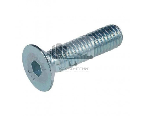Винт DIN 7991 с потайной головкой и внутренним шестигранником оцинкованная сталь класс прочности 8.8, M20x50 мм  — Винты с внутренним шестигранником (HEX)