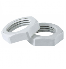 Полиамидная контргайка серая SORMAT VMM PA M для затягивания кабельных вводов на корпусе без резьбы, M12