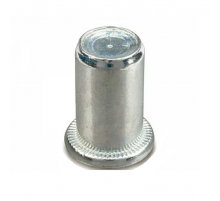 Заклепка гаечная закрытая цилиндрическая без насечек с внутренней резьбой и цилиндрическим бортиком из оцинкованной стали, M8x1.5x23.5 мм (0.5-3 