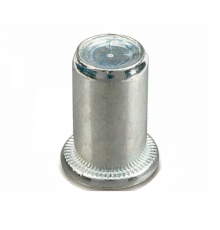 Заклепка гаечная закрытая цилиндрическая без насечек с внутренней резьбой и цилиндрическим бортиком из оцинкованной стали, M8x1.5x23.5 мм (0.5-3 