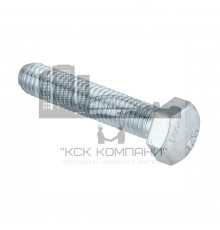 Болт DIN 933 (M4-M10) с шестигранной головкой и полной резьбой (оцинкованная сталь класс прочности 8.8), M6x8 мм