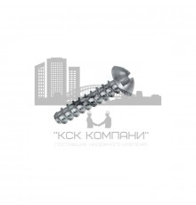 Винт резьбонарезающий ГОСТ 10621-80 Исп.1 с полукруглой головкой прямым шлицем и полной резьбой оцинкованная сталь, M4x12 мм