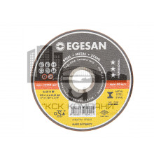 EGESAN Отрезной круг STEEL 125x1x22мм, А60 R BF, угл.сталь, металл (тонкий) 25шт/уп