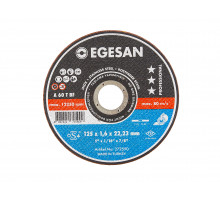 EGESAN Отрезной круг INOX 125x1,6x22мм, А60 T BF (МС), нерж.сталь (тонкий) 20шт/уп