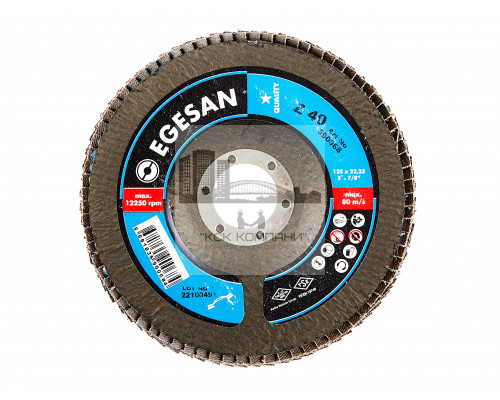 EGESAN Круг лепестковый торцевой зернистость 40 (10шт/уп)