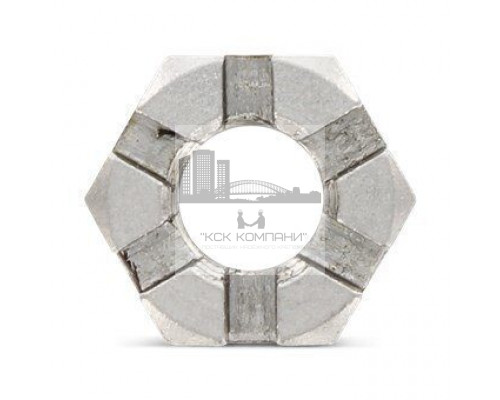 DIN 937 М14 SW22 A2 Гайка нержавеющая, шестигранная, корончатая