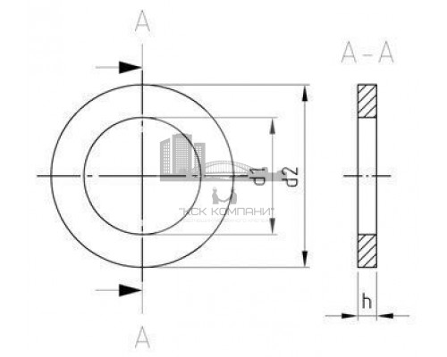 DIN 433 A4 6,4 Шайба узкая с цилиндрической головкой плоская для винтов