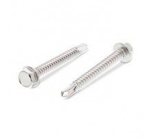 ISO 15480 AISI 410 6,3X60 Саморез типа К сверлоконечный с шестигранной головой и буртиком