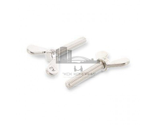 DIN 316 A4 M 6X30 Винт барашек немецкий тип нержавеющий с округлыми лепестками