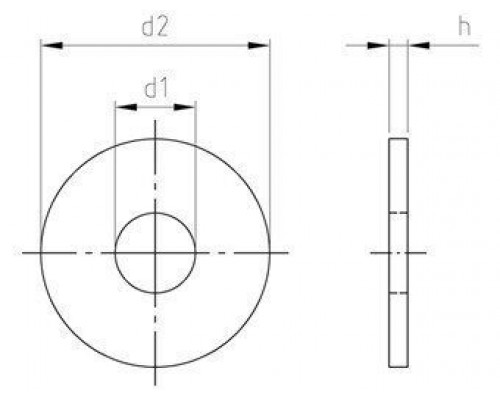 ISO 7093-1 A4 24 Шайба увеличенная стандартная (класс твердости 200 HV)