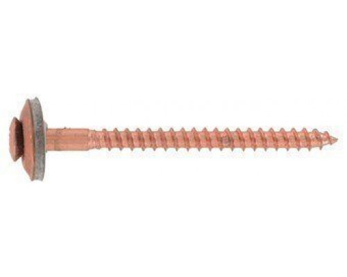 Art. 9067 A2-Cu 4,5X20 Z Шуруп по дереву с полупотайной головой с закрепленной EPDM-шайбой (15 мм), шлиц PZ