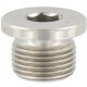 DIN 908 A4 G 1 1/2" согласно DIN 228 Пробка резьбовая с трубной цилиндрической резьбой Уитворта нержавеющая с буртом и шестигранным углублением по
