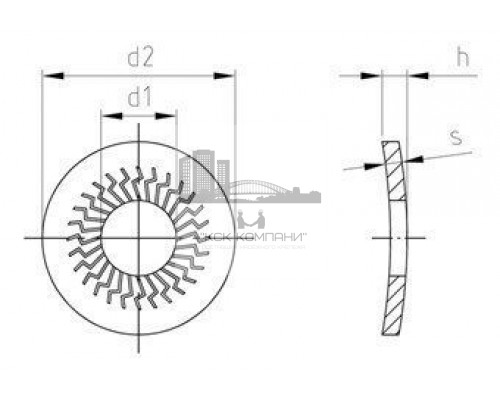 Art. 9221 A4 M 6 Шайбы пружинные Z-образные типа L конические