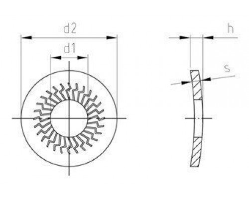 Art. 9221 A4 M 6 Шайбы пружинные Z-образные типа L конические