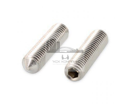 ISO 4027 A2 M 4X12 Винт установочный с внутренним шестигранником и коническим концом нержавеющий