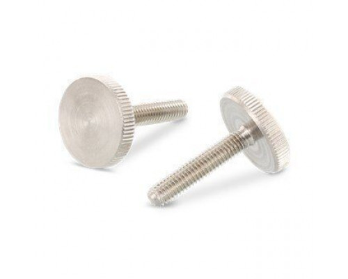 DIN 653 AISI 303 M 2X10 Винт с накатанной головой нажимной низкий рифленый нержавеющий