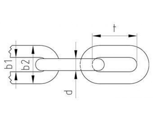 DIN 766 A4 8 X 24 Цепь сварная нержавеющая с короткими звеньями