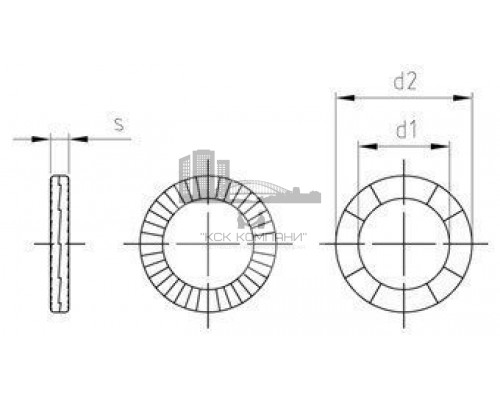 Art. 9210 A4 4,4X7,6X2 Шайбы стандартные клиновые