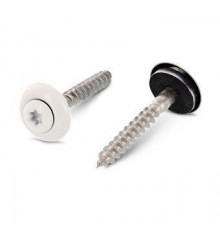 Art. 9087 A2 4,5X120 TX20 - RAL 9010 Шуруп c полупотайной головкой и двухсоставной шайбой, со свободной EPDM прокладкой и звездообразным шлицем TX (TORX) нержаве