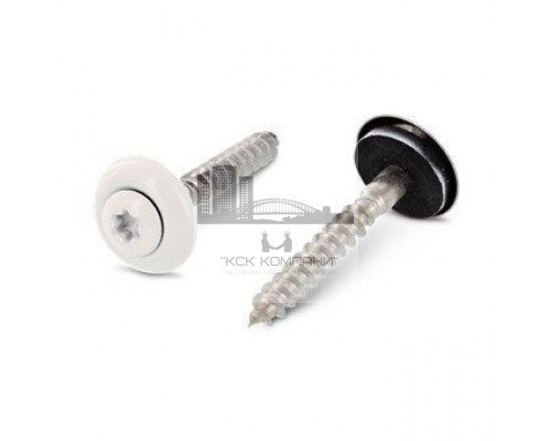 Art. 9087 A2 4,5X120 TX20 - RAL 9010 Шуруп c полупотайной головкой и двухсоставной шайбой, со свободной EPDM прокладкой и звездообразным шлицем TX (TORX) нержаве
